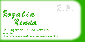 rozalia minda business card