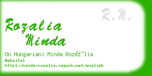rozalia minda business card